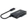 Tooq Adaptador USB 3.0 USB-C a SATA para Discos Duros de 2.5" y 3.5" con Alimentador - Negro